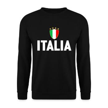 ITALIE DRAPEAU ITALIEN FOOTBALL 2021 VACANCES - Sweat-shirt Unisexe - noir - Devant - Alina (178cm) & Michal (187cm)