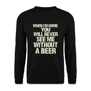 Dicton du buveur de bière - Sweat-shirt Unisexe - noir - Devant - Alina (178cm) & Michal (187cm)