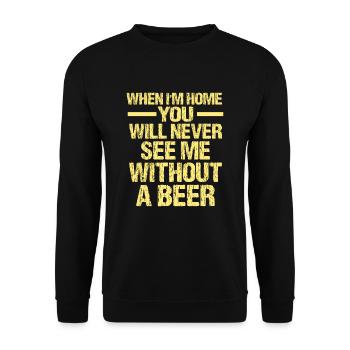 Dicton du buveur de bière - Sweat-shirt Unisexe - noir - Devant - Alina (178cm) & Michal (187cm)