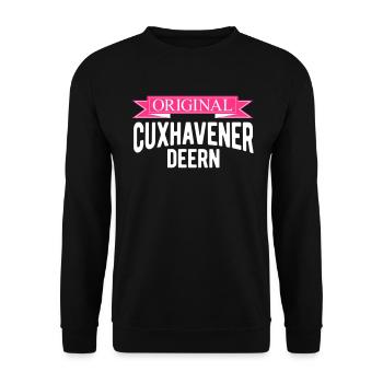 Cuxhaven original cuxhavener deern - Unisex Pullover - Schwarz - Vorne - Alina (178cm) & Michal (187cm)