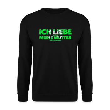 ICH LIEBE es wenn MEINE MUTTER mich zocken lässt - Unisex Pullover - Schwarz - Vorne - Alina (178cm) & Michal (187cm)