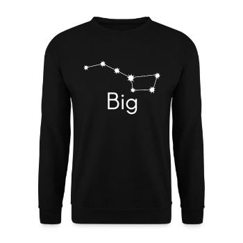 Großer Wagen Big Bear Astrologie Sternzeichen - Unisex Pullover - Schwarz - Vorne - Alina (178cm) & Michal (187cm)