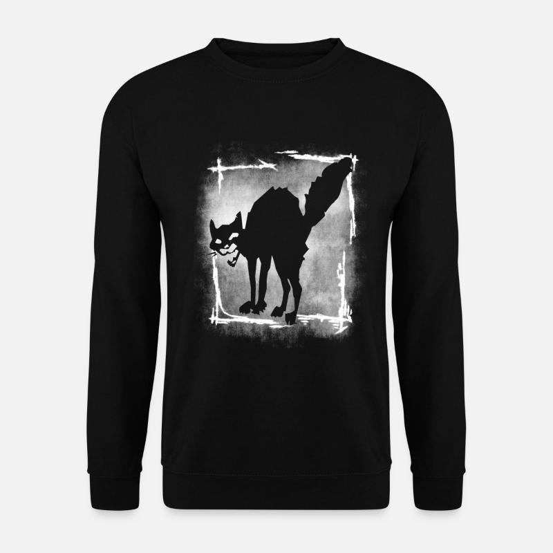 black cat, tomcat, anarchy cat, Sab Cat, demo - Unisex Sweatshirt - black