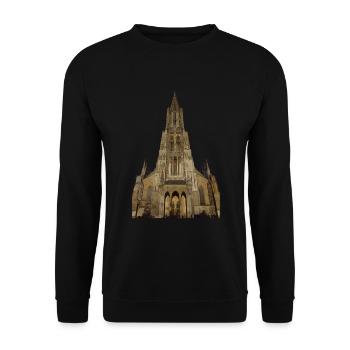 Ulm Minster - Unisex Sweatshirt - black - Front - Alina (178cm) & Michal (187cm)