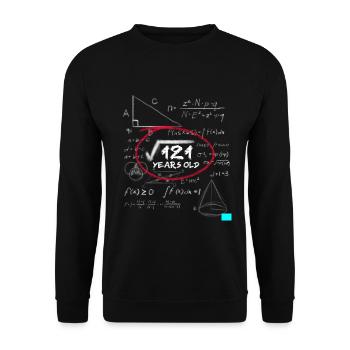 11ème anniversaire Nerd Math Calcul racine - Sweat-shirt Unisexe - noir - Devant - Alina (178cm) & Michal (187cm)