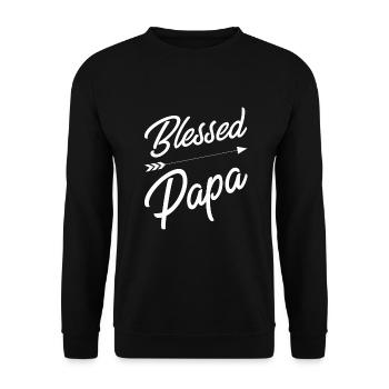 Papa béni papa unique mignon - Sweat-shirt Unisexe - noir - Devant - Alina (178cm) & Michal (187cm)