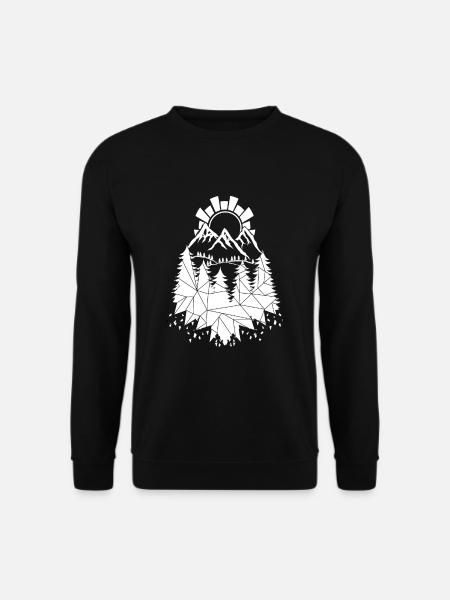 Hiking Mountains Forest - Unisex Sweatshirt - black