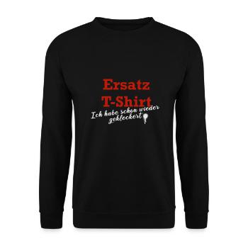 Ersatz T-Shirt Geschenk lustig Kollege - Unisex Pullover - Schwarz - Vorne - Alina (178cm) & Michal (187cm)