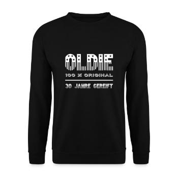 30 years birthday gift - Unisex Sweatshirt - black - Front - Alina (178cm) & Michal (187cm)