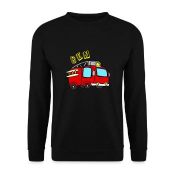 fire Department - Unisex Sweatshirt - black - Front - Alina (178cm) & Michal (187cm)