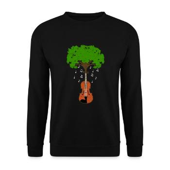Violine - Unisex Pullover - Schwarz - Vorne - Alina (178cm) & Michal (187cm)
