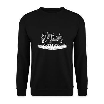 Klavier - Unisex Pullover - Schwarz - Vorne - Alina (178cm) & Michal (187cm)