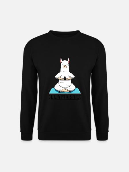 Llama Yoga - Unisex Pullover - Schwarz