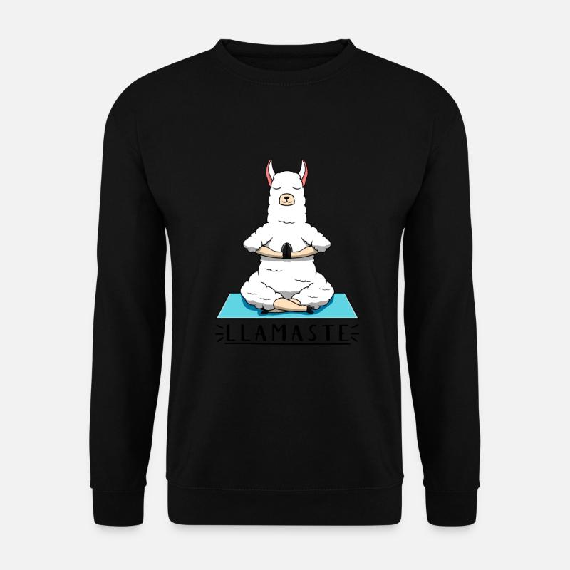 Llama yoga - Unisex Sweatshirt - black