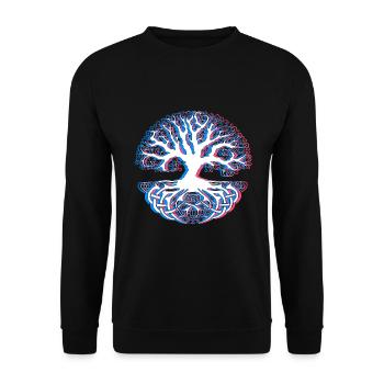 Tree - Unisex Sweatshirt - black - Front - Alina (178cm) & Michal (187cm)