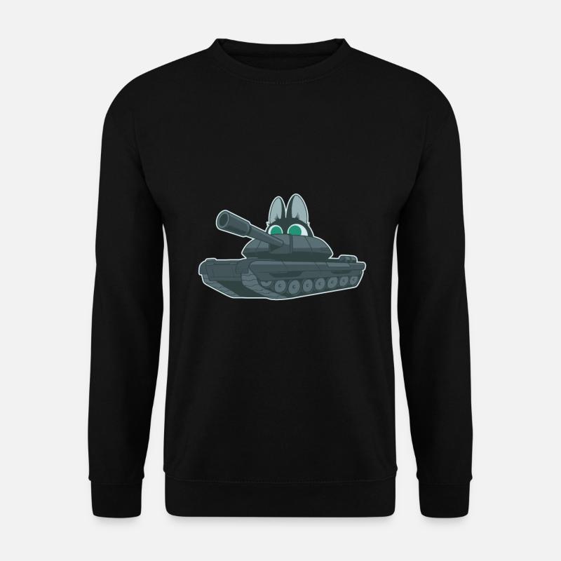 Panzer Katze Funny - Unisex Sweatshirt - black