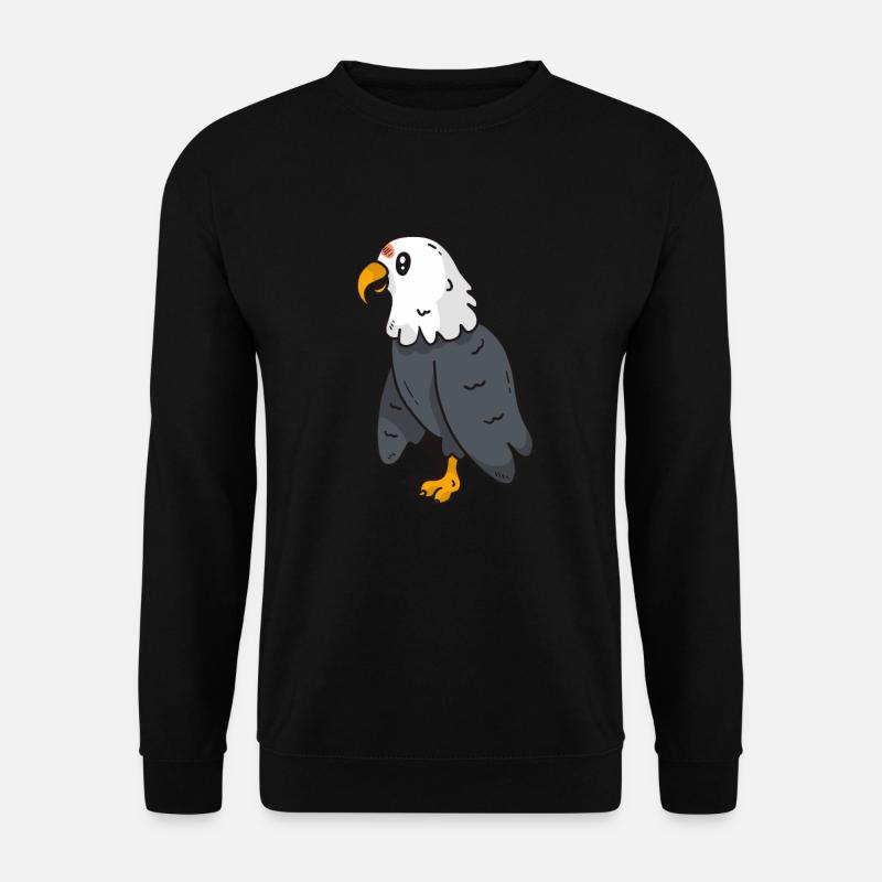 adler greifvogel süß bild - Unisex Pullover - Schwarz