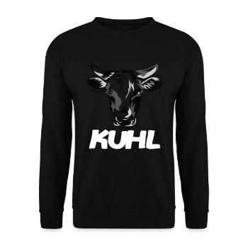 lustige kuh kuhl - Unisex Pullover - Schwarz - Vorne - Alina (178cm) & Michal (187cm)