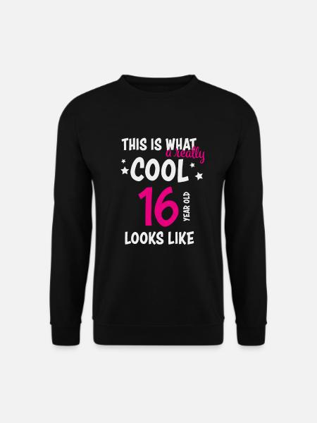16. Geburtstag 16 Jahre Geschenk Teenager - Unisex Pullover - Schwarz