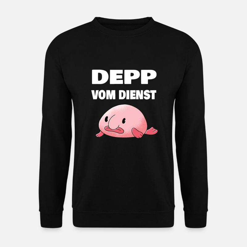 depp vom dienst lustiger spruch arbeit geschäft - Unisex Pullover - Schwarz