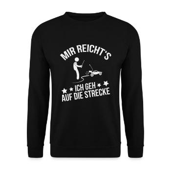 RC Car Ferngesteuerte Modellbau Autos - Unisex Pullover - Schwarz - Vorne - Alina (178cm) & Michal (187cm)