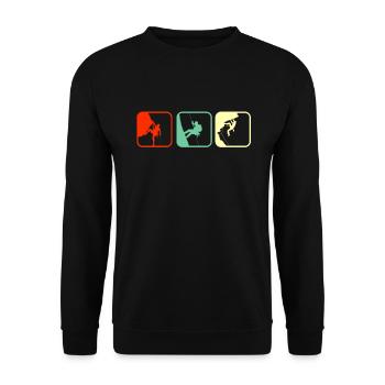 Escalade grimpeurs bloc rochers - Sweat-shirt Unisexe - noir - Devant - Alina (178cm) & Michal (187cm)