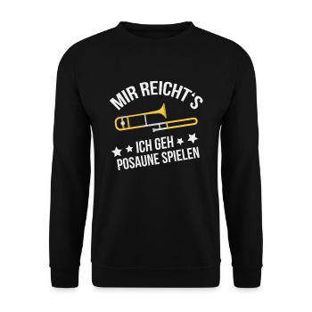 Posaune Blasmusik Blasorchester - Unisex Pullover - Schwarz - Vorne - Alina (178cm) & Michal (187cm)