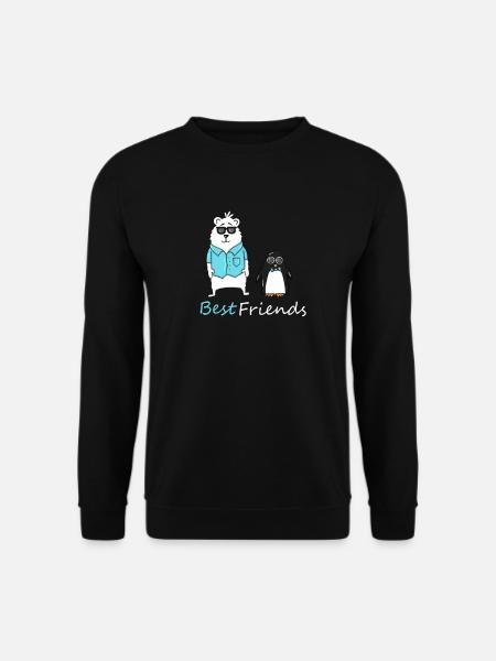 Beste Freunde Eisbär Pinguin - Unisex Pullover - Schwarz
