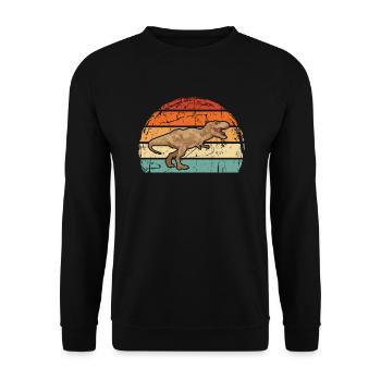 Chemise cool T-Rex - T Rex dans un style vintage - Sweat-shirt Unisexe - noir - Devant - Alina (178cm) & Michal (187cm)
