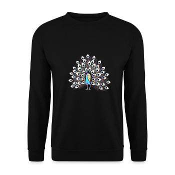 paon - Sweat-shirt Unisexe - noir - Devant - Alina (178cm) & Michal (187cm)