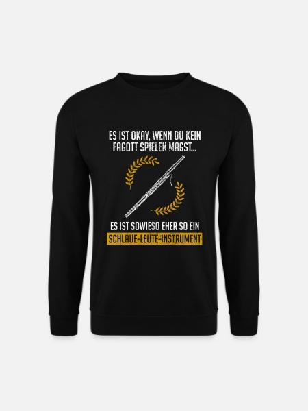Fagott Spielen Design - Unisex Pullover - Schwarz