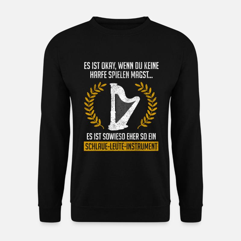 Harfe Spielen Design - Unisex Pullover - Schwarz