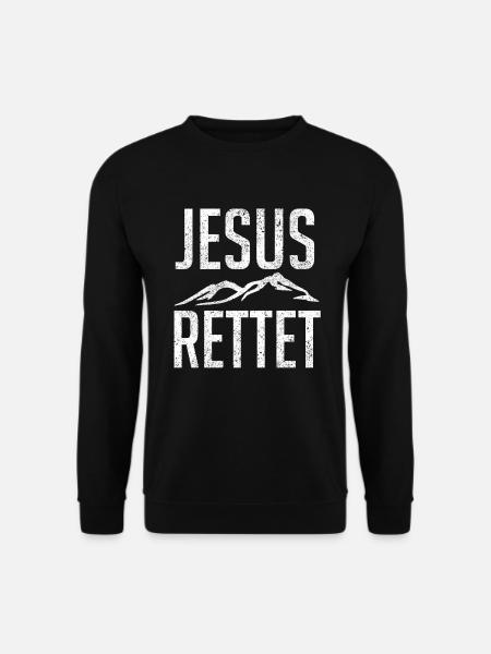 Jesus rettet - Unisex Pullover - Schwarz