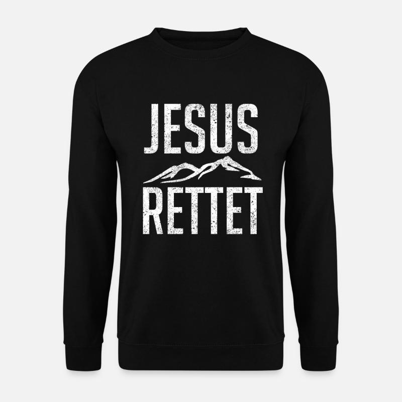 Jesus rettet - Unisex Pullover - Schwarz