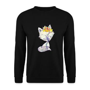 Fox - Unisex Sweatshirt - black - Front - Alina (178cm) & Michal (187cm)