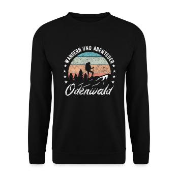 wandern odenwald - Unisex Pullover - Schwarz - Vorne - Alina (178cm) & Michal (187cm)