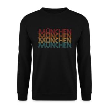 München - Unisex Pullover - Schwarz - Vorne - Alina (178cm) & Michal (187cm)
