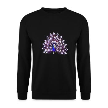 Peacock - Unisex Sweatshirt - black - Front - Alina (178cm) & Michal (187cm)