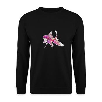 Fish - Unisex Sweatshirt - black - Front - Alina (178cm) & Michal (187cm)