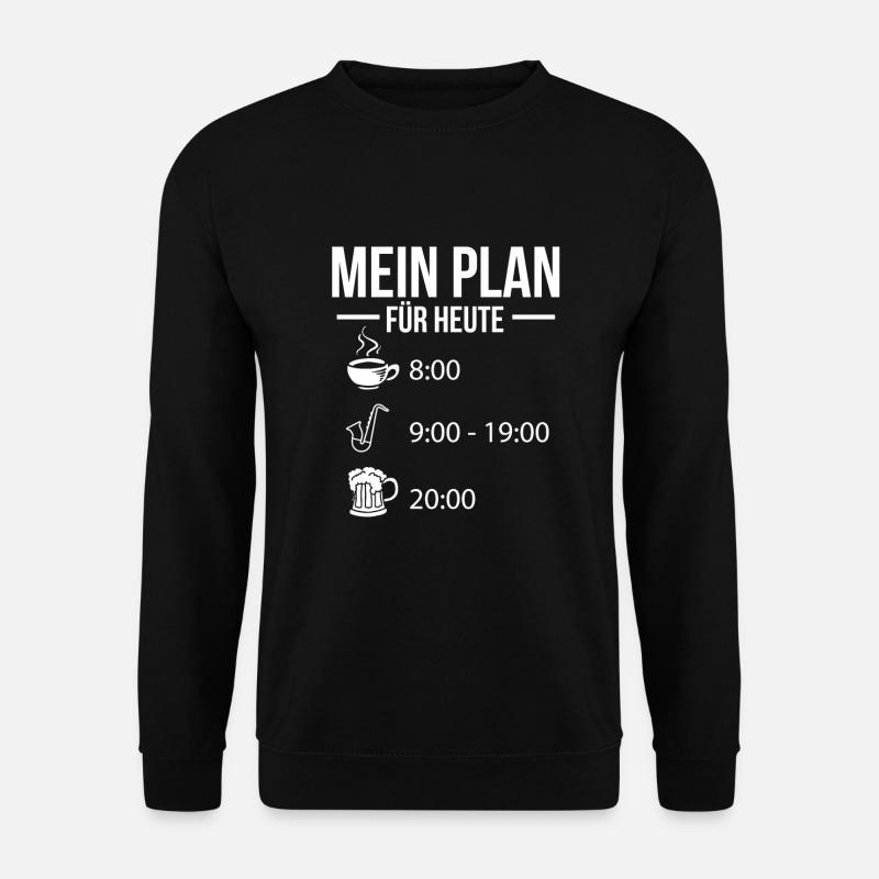 Saxophon Saxophonist Geschenk - Unisex Pullover - Schwarz