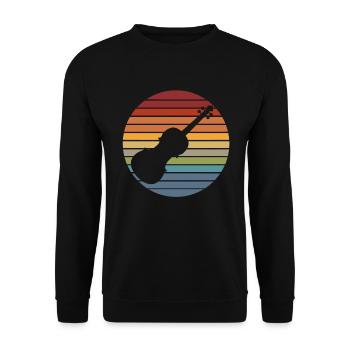 Geige Geiger Geschenk - Unisex Pullover - Schwarz - Vorne - Alina (178cm) & Michal (187cm)