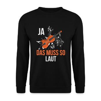 Geige Geiger Geschenk - Unisex Pullover - Schwarz - Vorne - Alina (178cm) & Michal (187cm)