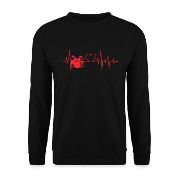 Batteur batterie batteur cadeau - Sweat-shirt Unisexe - noir - Devant - Alina (178cm) & Michal (187cm)