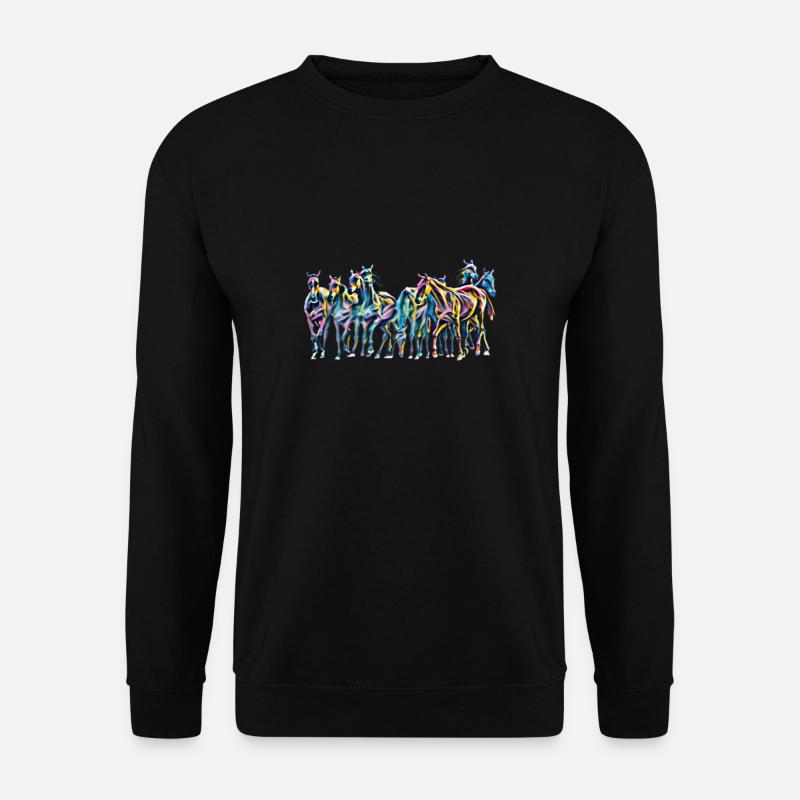 Pferde - Unisex Pullover - Schwarz