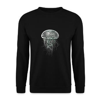 Qualle - Unisex Pullover - Schwarz - Vorne - Alina (178cm) & Michal (187cm)