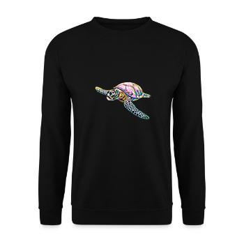 Sea turtle - Unisex Sweatshirt - black - Front - Alina (178cm) & Michal (187cm)