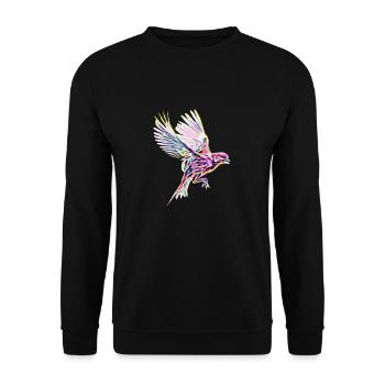 oiseau - Sweat-shirt Unisexe - noir - Devant - Alina (178cm) & Michal (187cm)