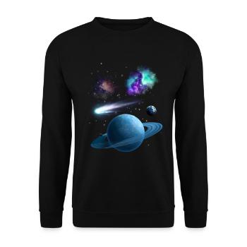 Universe - Unisex Sweatshirt - black - Front - Alina (178cm) & Michal (187cm)
