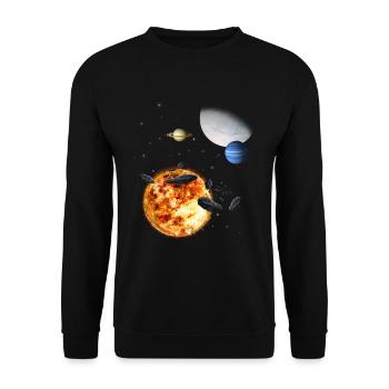 Univers - Sweat-shirt Unisexe - noir - Devant - Alina (178cm) & Michal (187cm)