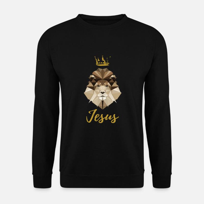 Jesus Löwe von Juda - Unisex Pullover - Schwarz